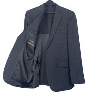 Jos A Bank Travel Tech 40L Slim Plaid Wool Blend Blazer Sport Coat Suit Jacket